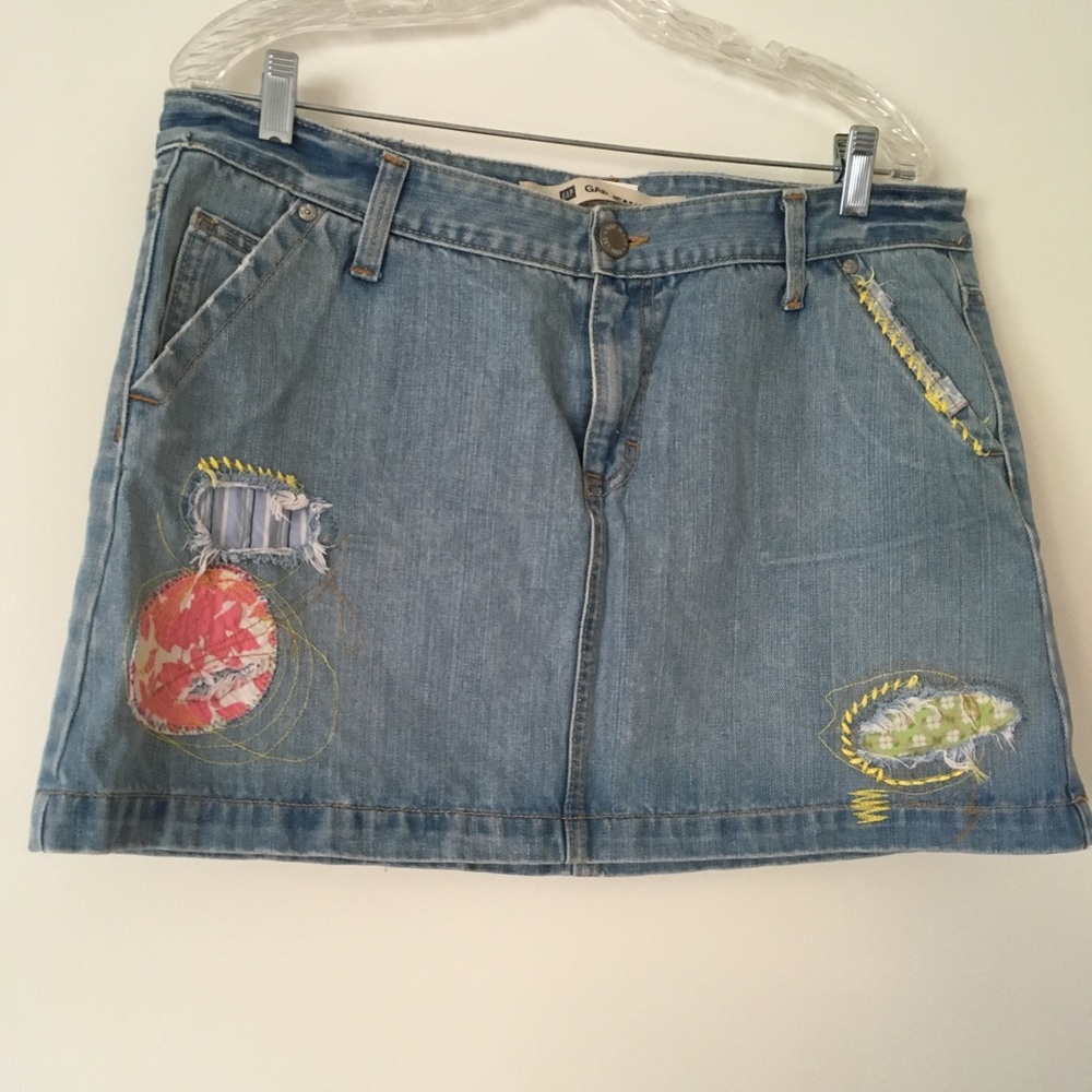 Denim mini skirt